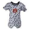 Two Feet Ahead - Auburn - Auburn Polka Dot Girl's Romper