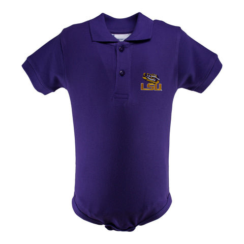 Two Feet Ahead - LSU - LSU Golf Shirt Romper