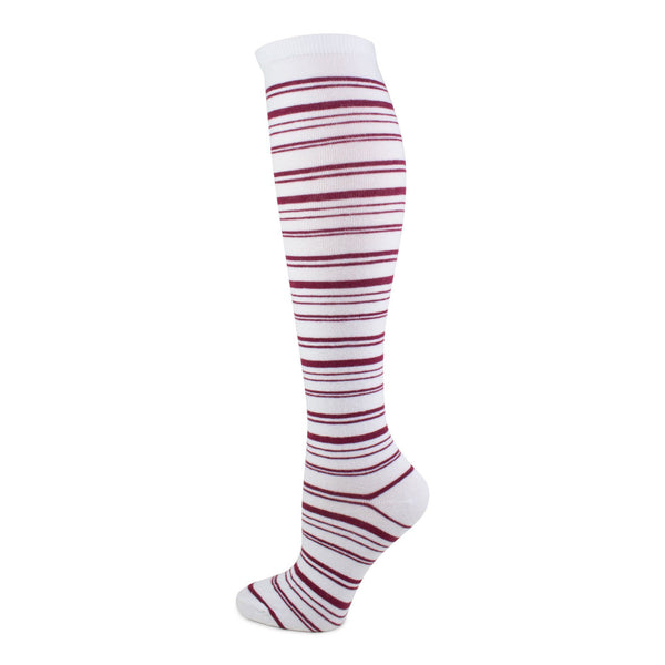 Red and white striped knee socks 2025