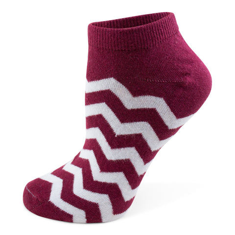 Two Feet Ahead - Socks - Women's Chevron Footie (11278)