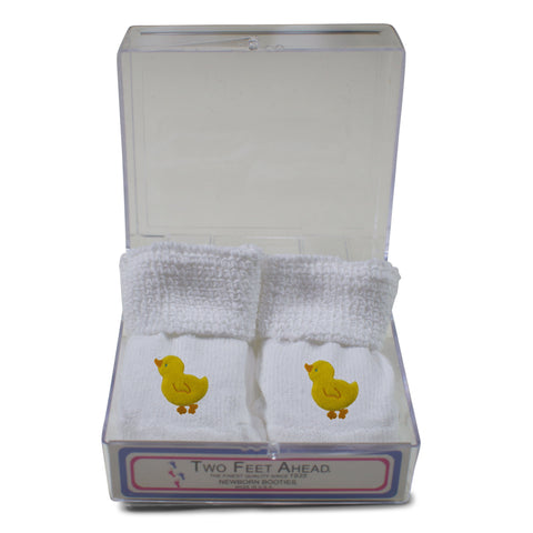 Two Feet Ahead - Socks - Baby Appliqued Gift Box Booties (555)