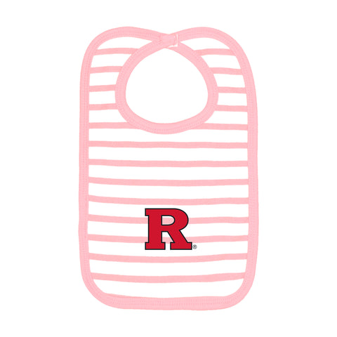 Rutgers Infant Stripe Knit Bib