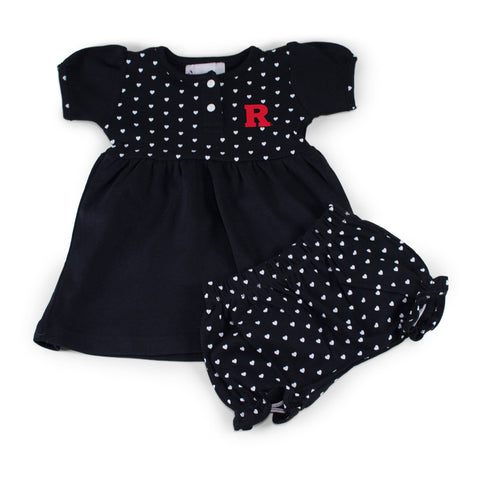 Rutgers Girl's Heart Dress with Bloomers