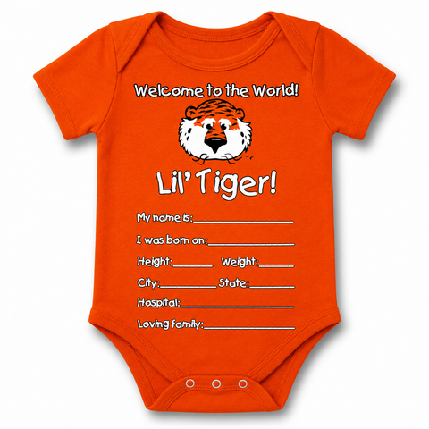 Auburn Welcome to the World Lap Shoulder Creeper