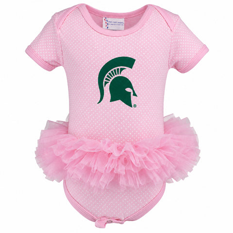 Michigan State Pin Dot Tutu Creeper