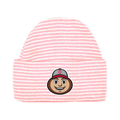 Ohio State Brutus Newborn Stripe Knit Cap