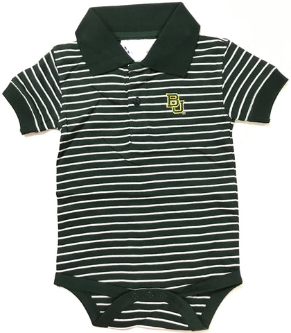 Two Feet Ahead - Boston University - Boston University Jersey Stripe Golf Creeper
