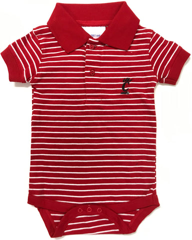 Two Feet Ahead - Cincinnati - Cincinnati Jersey Stripe Golf Creeper