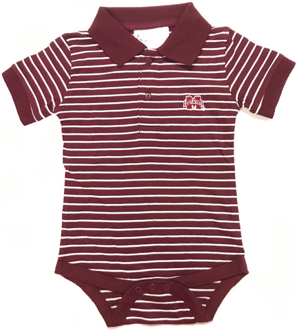 Two Feet Ahead - Mississippi State - Mississippi State Jersey Stripe Golf Creeper