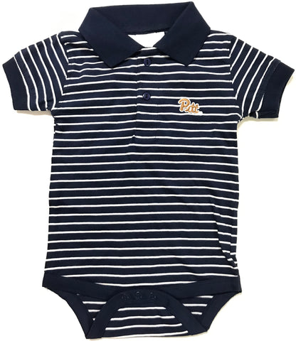 Two Feet Ahead - Pittsburgh - Pittsburgh Jersey Stripe Golf Creeper