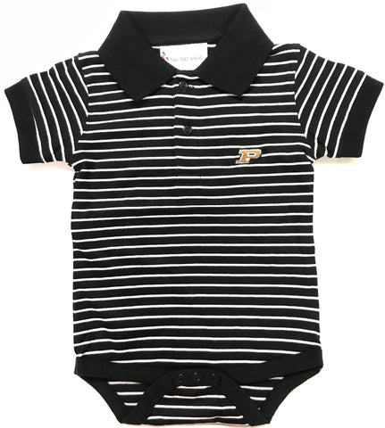 Two Feet Ahead - Purdue - Purdue Jersey Stripe Golf Creeper