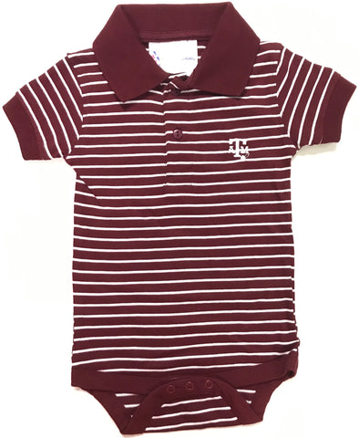 Two Feet Ahead - Texas A&M - Texas A&M Jersey Stripe Golf Creeper