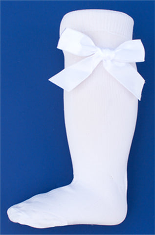 Two Feet Ahead - Socks - Girl's Nylon Knee Sock with Bow
