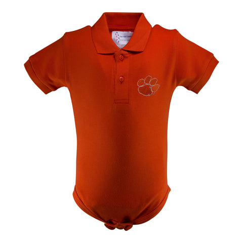 Two Feet Ahead - Clemson - Clemson Golf Shirt Romper