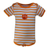 Two Feet Ahead - Clemson - Clemson Stripe Lap Shoulder Creeper