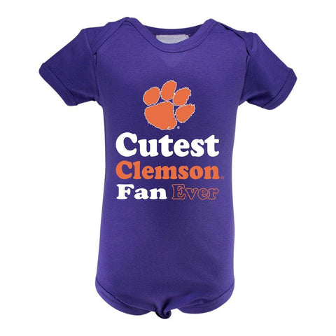 Two Feet Ahead - Clemson - Clemson Infant Lap Shoulder Creeper Print