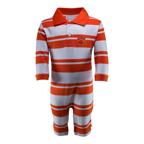 Two Feet Ahead - Clemson - Clemson Rugby Long Leg Romper