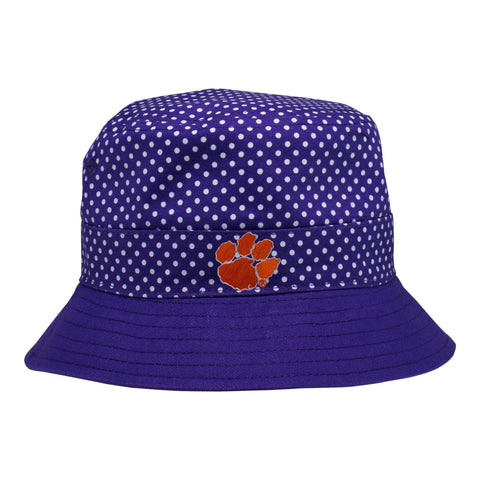 Two Feet Ahead - Clemson - Clemson Pin Dot Bucket Hat