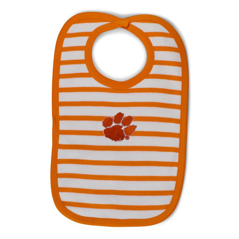 Two Feet Ahead - Clemson - Clemson Infant Stripe Knit Bib