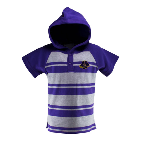 Two Feet Ahead - East Carolina - East Carolina Short Sleeve Hooded Shirt