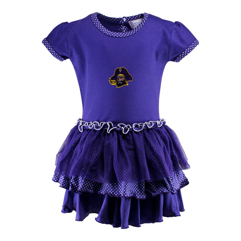 Two Feet Ahead - East Carolina - East Carolina Pin Dot Tutu Dress