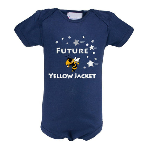 Two Feet Ahead - Georgia Tech - GA Tech Infant Lap Shoulder Creeper Print