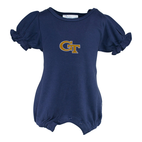 Two Feet Ahead - Georgia Tech - Georgia Tech Girl's Romper