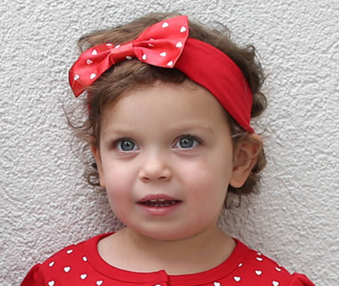 Two Feet Ahead - Southern Methodist - Southern Methodist Girl's Heart Headband