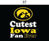 Two Feet Ahead - Iowa - Iowa Infant Lap Shoulder Creeper Print