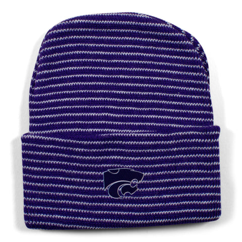 Two Feet Ahead - Kansas State - Kansas State Stripe Knit Cap
