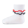 Two Feet Ahead - Socks - Girl's Double Ripple Edge Anklet (1410)