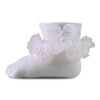 Two Feet Ahead - Socks - Girl's Pageant Lace Tutu Anklet with Pearl Bow (1451)