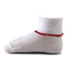 Two Feet Ahead - Socks - Girl's Nylon Picot Trim Anklet (1423)