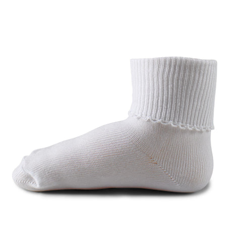 Two Feet Ahead - Socks - Girl's Nylon Picot Trim Anklet (1423)