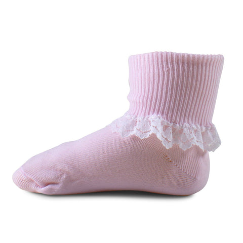 Two Feet Ahead - Socks - Girl's Single Row Lace Anklet (1290)