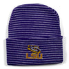 Two Feet Ahead - LSU - LSU Stripe Knit Cap