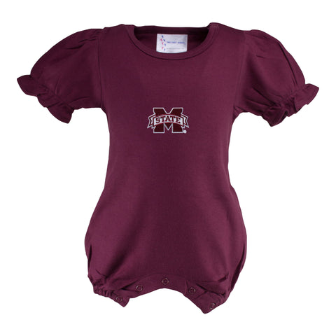 Two Feet Ahead - Mississippi State - Mississippi State Girl's Romper