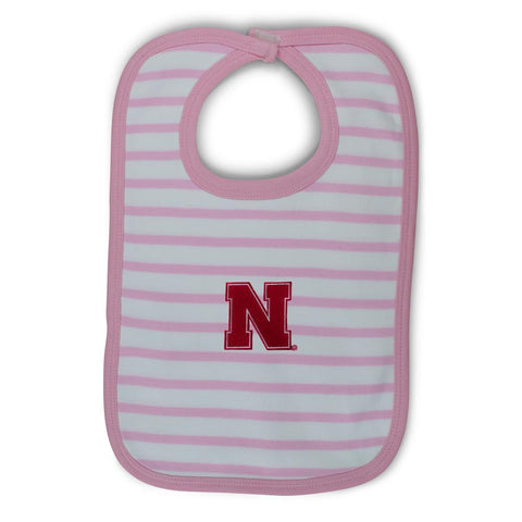 Two Feet Ahead - Nebraska - Nebraska Infant Stripe Knit Bib