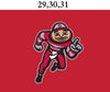 Two Feet Ahead - Ohio State - Ohio State Infant Lap Shoulder Creeper Print