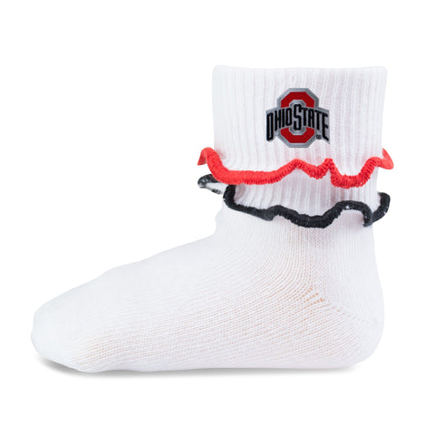 Two Feet Ahead - Ohio State - Ohio State Double Ripple Edge Anklet