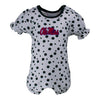 Two Feet Ahead - Ole Miss - Ole Miss Polka Dot Girl's Romper