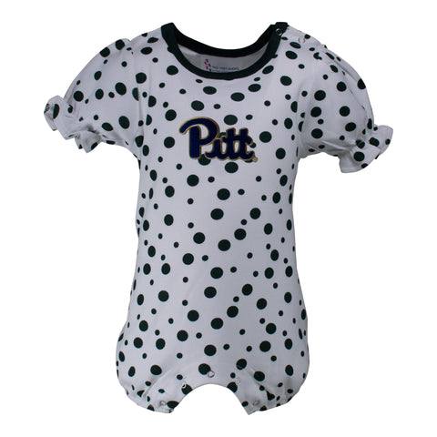 Two Feet Ahead - Pitt - Pitt Polka Dot Girl's Romper