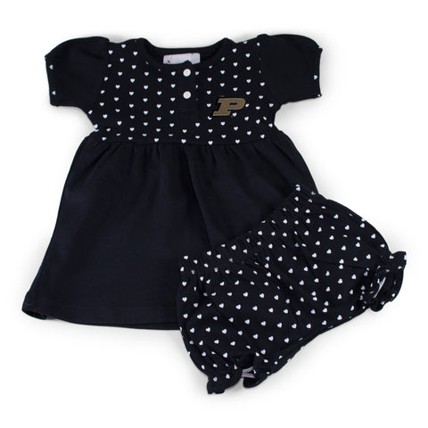 Two Feet Ahead - Purdue - Purdue Girl's Heart Dress with Bloomers
