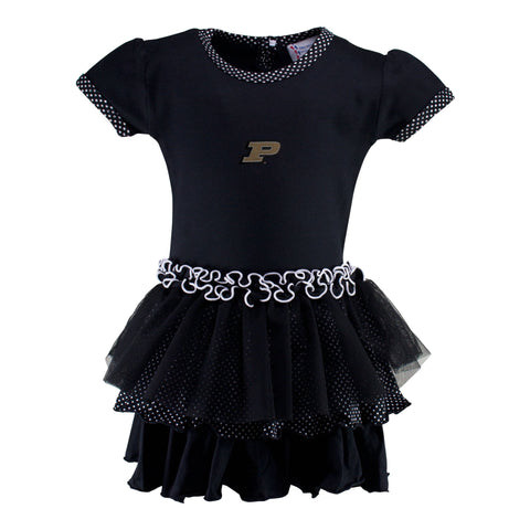 Two Feet Ahead - Purdue - Purdue Pin Dot Tutu Dress