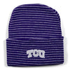 Two Feet Ahead - Texas Christian University - Texas Christian University Stripe Knit Cap