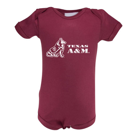 Two Feet Ahead - Texas A&M - Texas A&M Infant Lap Shoulder Creeper Print