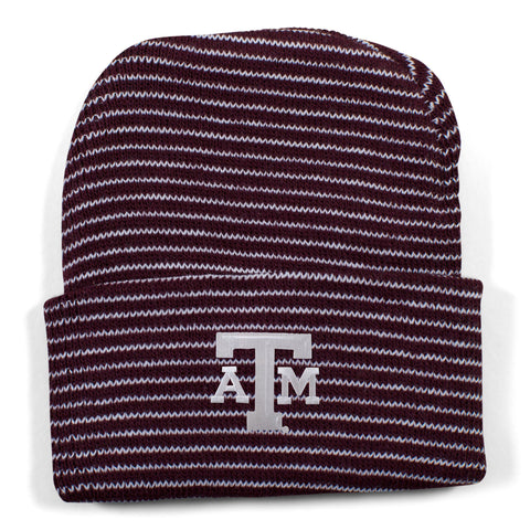 Two Feet Ahead - Texas A&M - Texas A&M Stripe Knit Cap