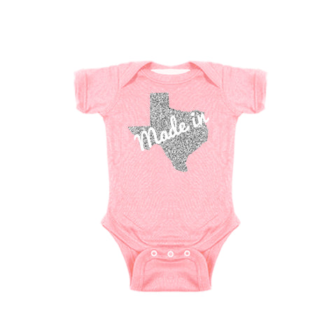 Two Feet Ahead - Infant Clothing - Made In Texas Glitter Girl's Creeper