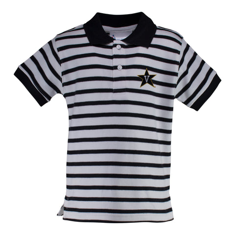 Two Feet Ahead - Vanderbilt - Vanderbilt Stripe Golf Shirt