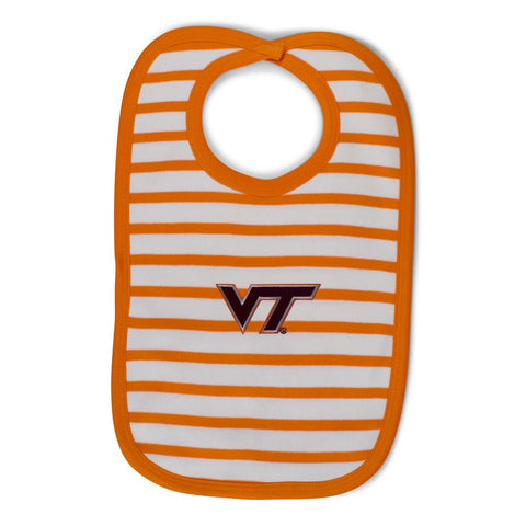Two Feet Ahead - Virginia Tech - Virginia Tech Infant Stripe Knit Bib